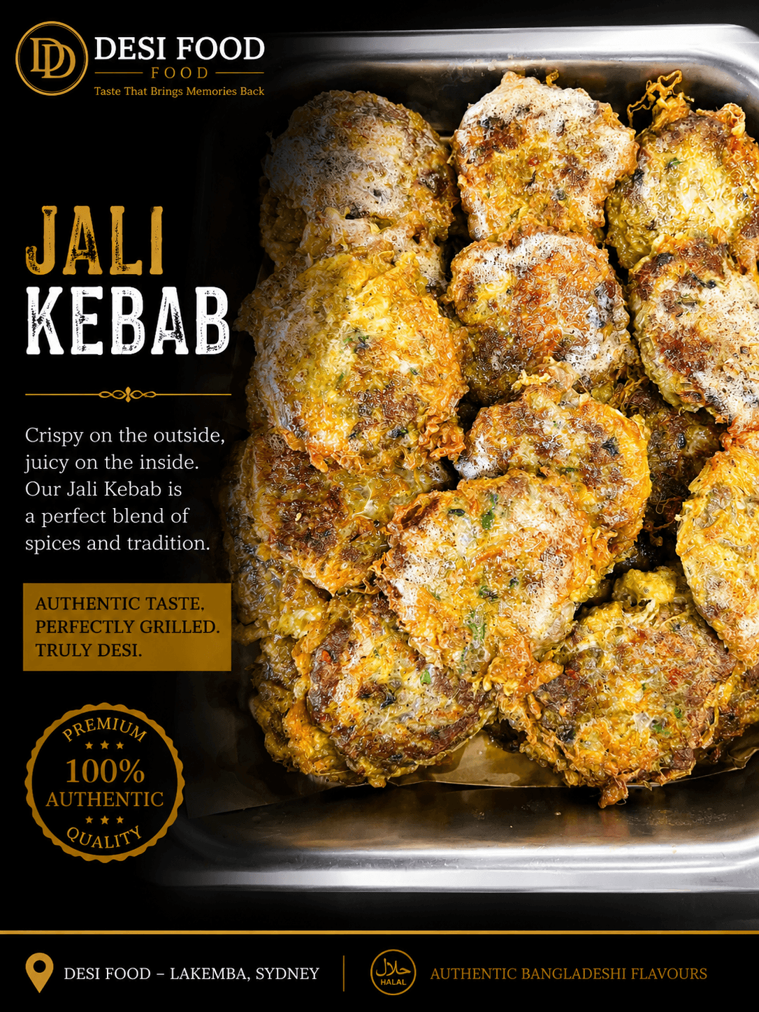 Jali Kebab at Desi Food Lakemba