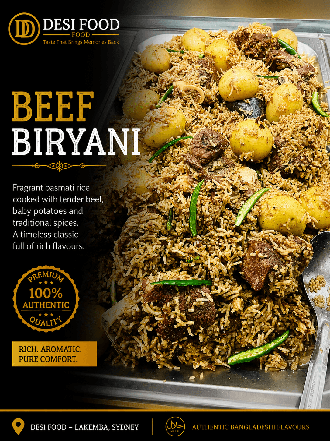 Beef Biryani at Desi Food Lakemba