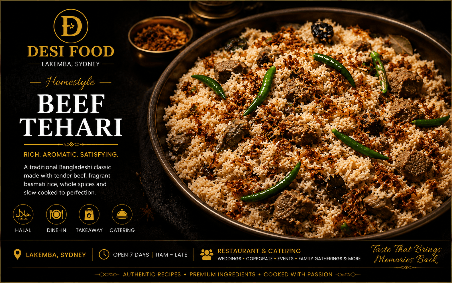 Beef Tehari at Desi Food Lakemba