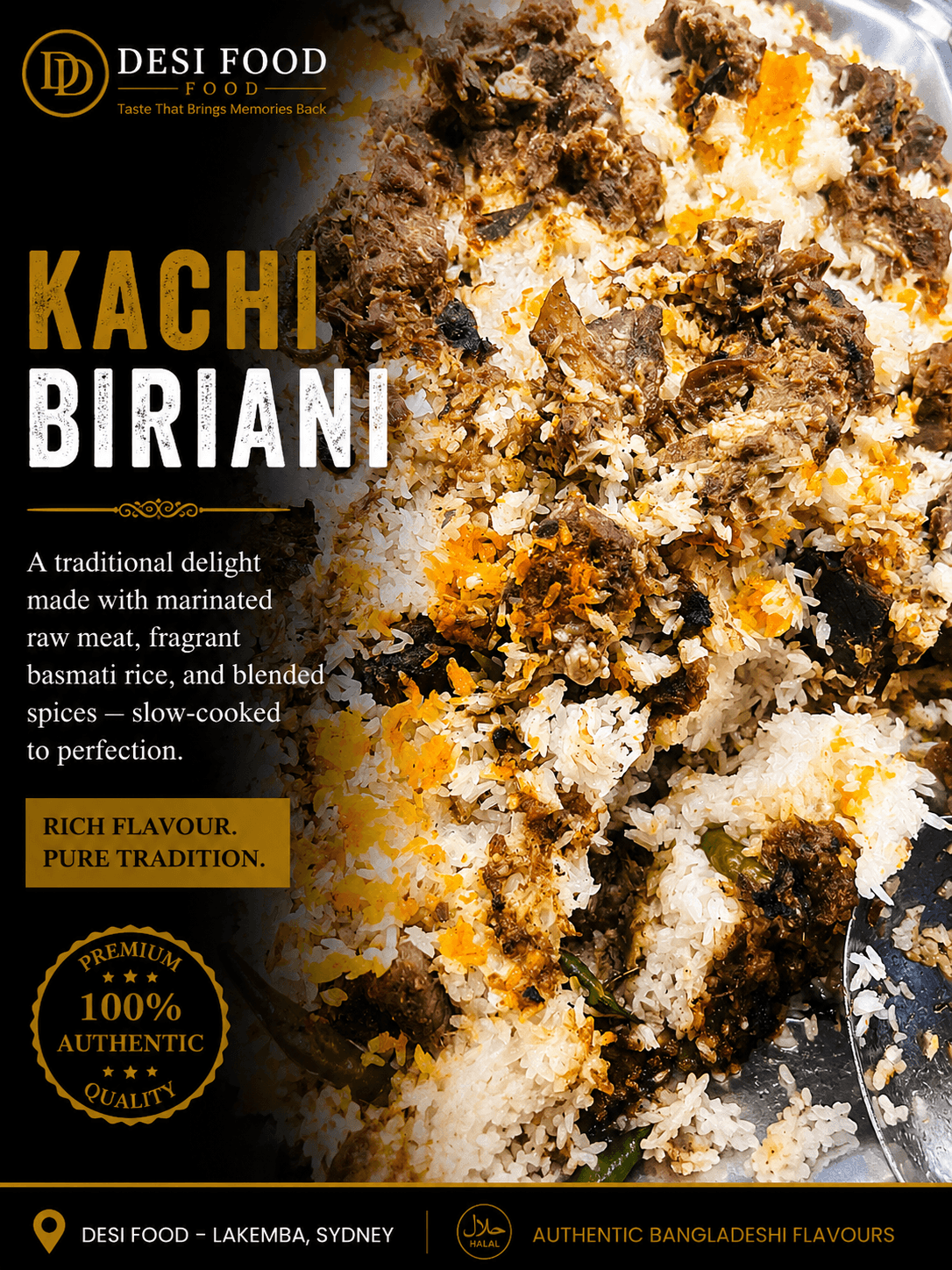 Kacchi Biryani at Desi Food Lakemba