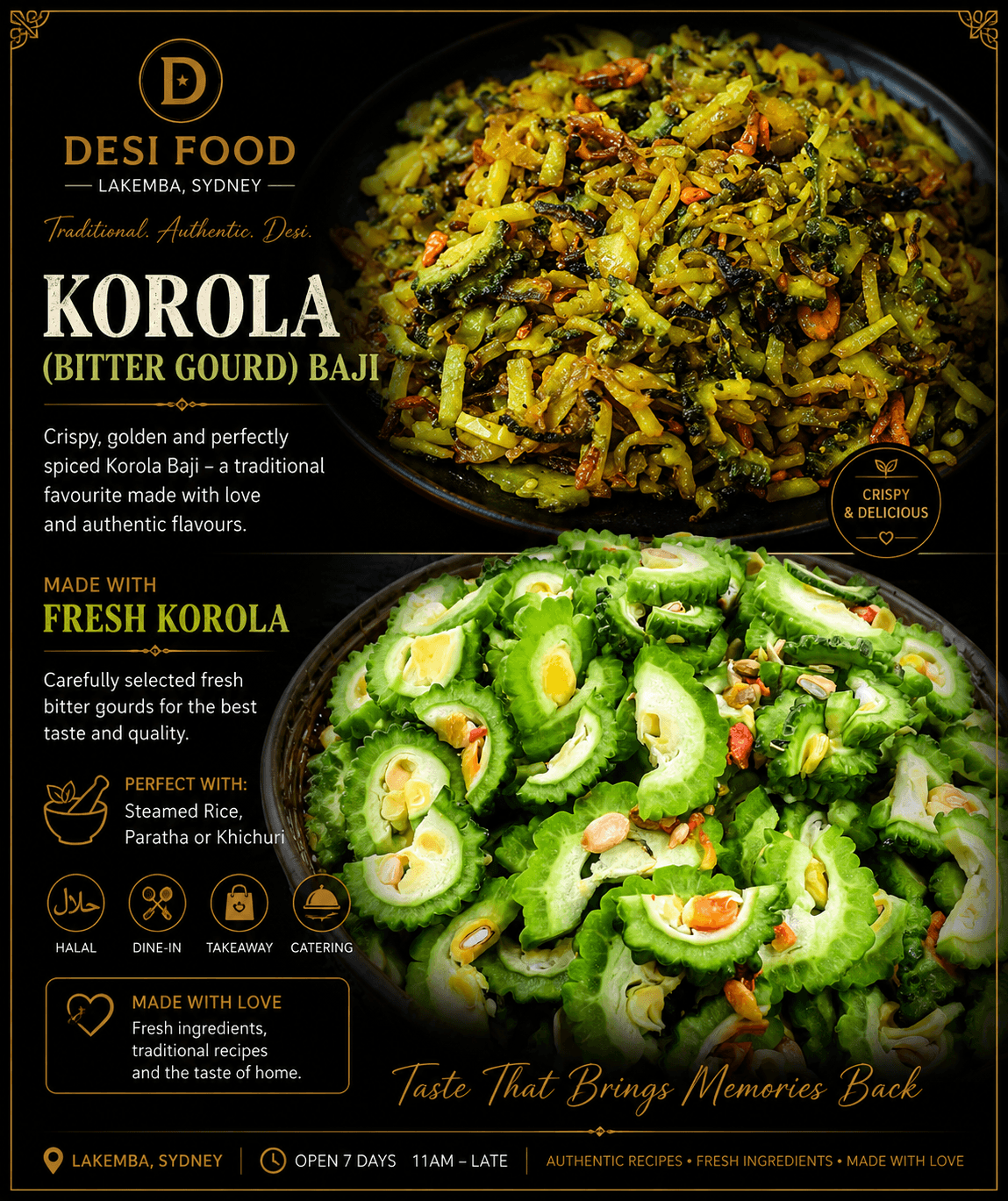 Korola Bhaji at Desi Food Lakemba