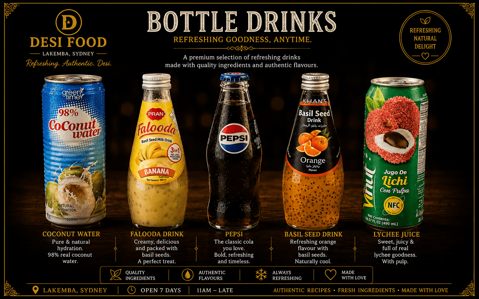 Soft Drink Bottle at Desi Food Lakemba