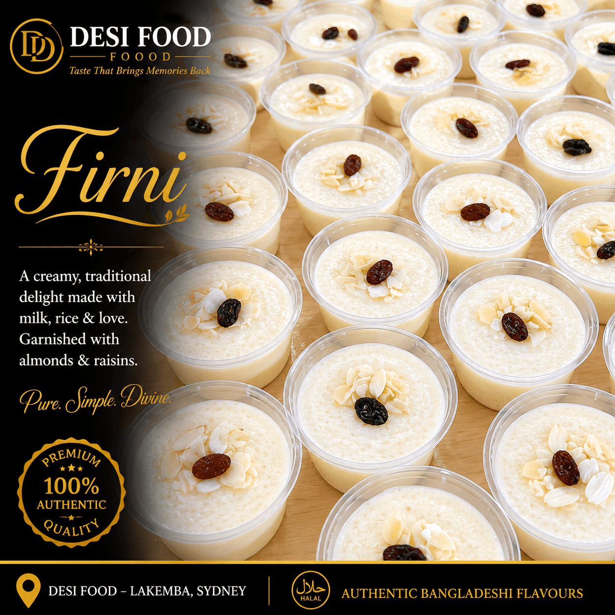 Firni at Desi Food Lakemba